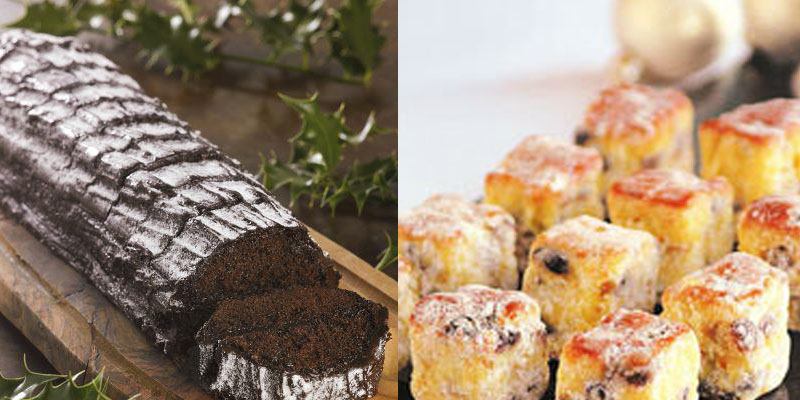 Belgian Chocolate Yule Log & Stollen Bites