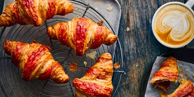 Freshly Baked Vegan Raspberry Croissant