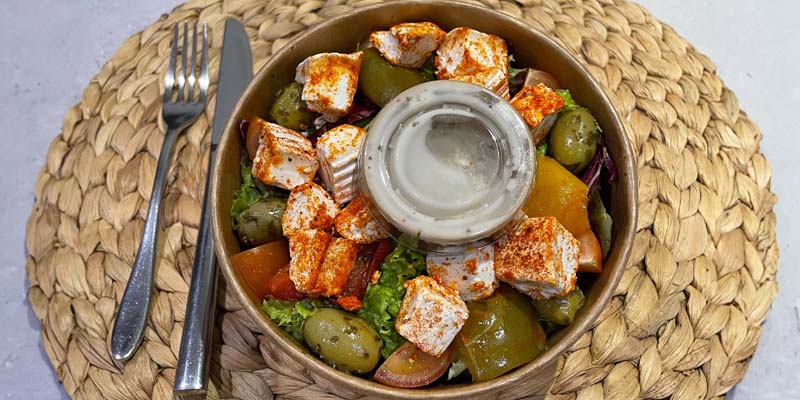 Mixed Peppers & Goat's Cheese Salad