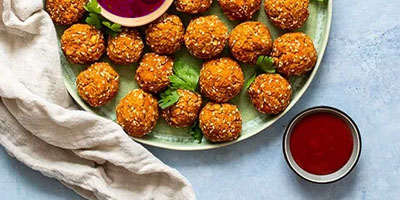 Sweet Potato Falafel w Sweet Chilli