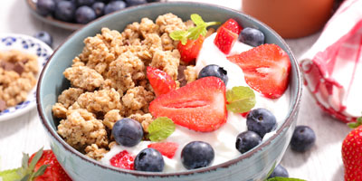 Greek Yoghurt, Strawberry Compote and Granola